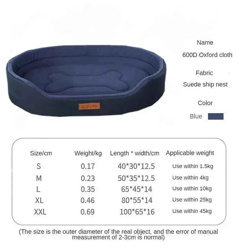 Cama Sofá Fluffy para Pets Conforto e Estilo | Caprioli Inter Acessórios Blue / M 50x35cm