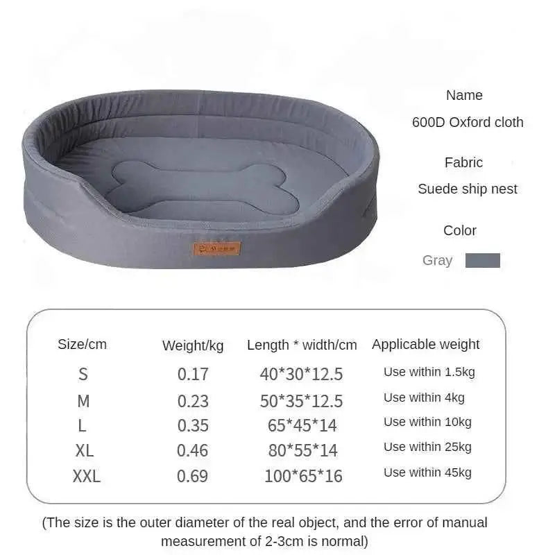 Cama Sofá Fluffy para Pets Conforto e Estilo | Caprioli Inter Acessórios Gray / XL 80x55cm