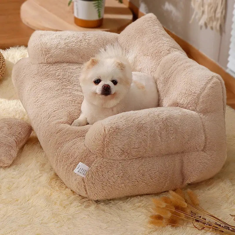 Cama sofá pet removível antiderrapante em coral | Caprioli Inter Acessórios para Pets