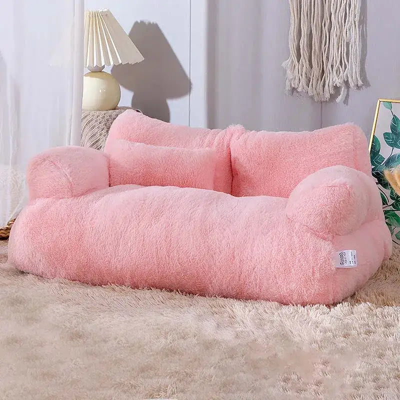 Cama sofá pet removível antiderrapante em coral | Caprioli Inter Acessórios para Pets