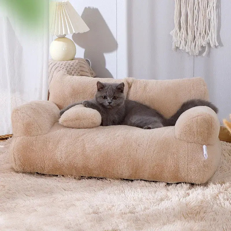 Cama sofá pet removível antiderrapante em coral | Caprioli Inter Acessórios para Pets