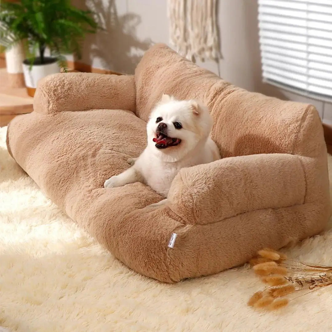 Cama sofá pet removível antiderrapante em coral | Caprioli Inter Acessórios para Pets