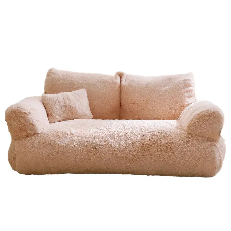 Cama sofá pet removível antiderrapante em coral | Caprioli Inter Acessórios para Pets Cáqui / M 55x38x18cm