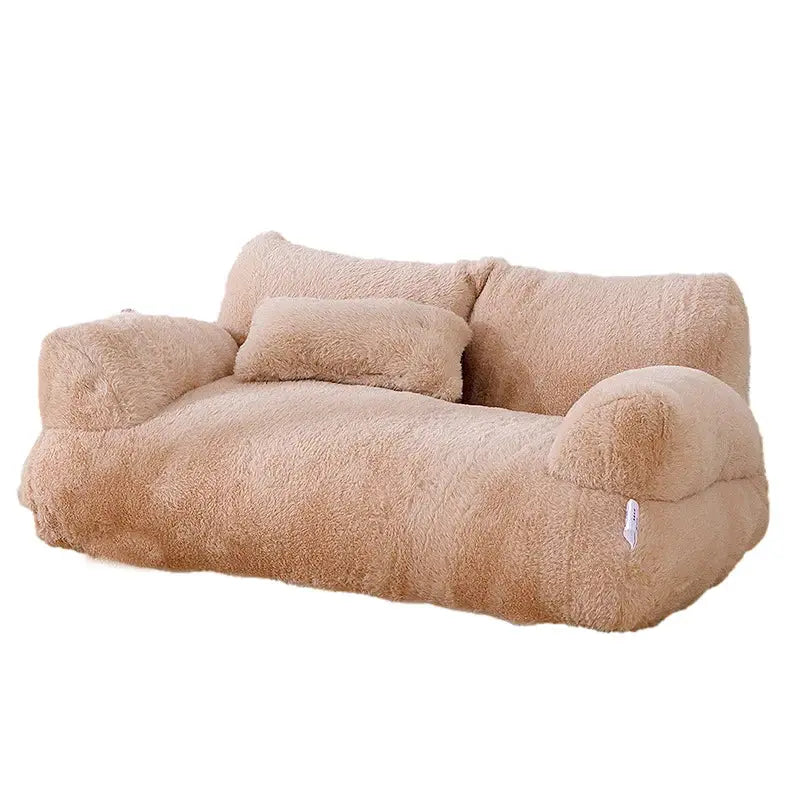 Cama sofá pet removível antiderrapante em coral | Caprioli Inter Acessórios para Pets Marrom / M 55x38x18cm