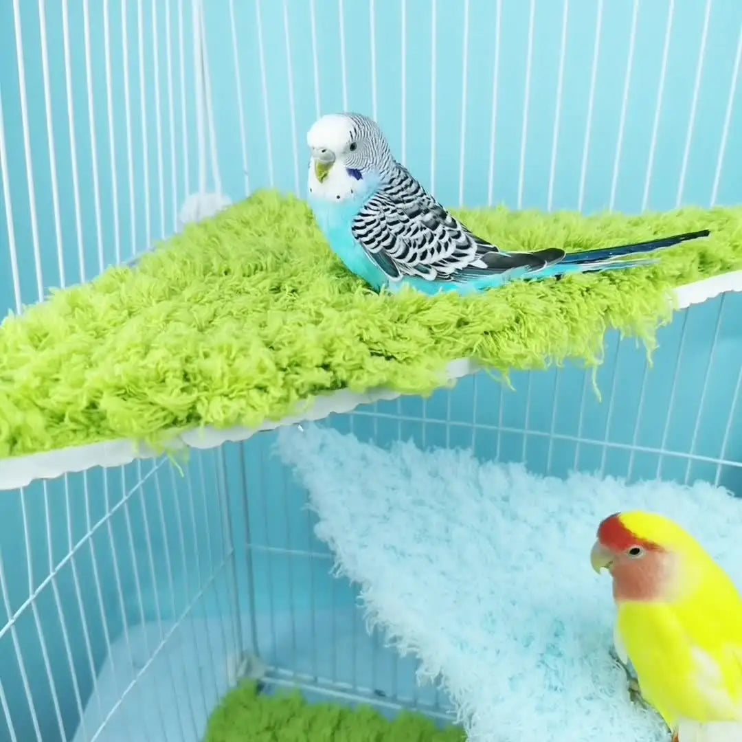 Cama Suspensa Triangular Pelúcia para Pássaros Pequenos | Caprioli Inter Brinquedos e Acessórios gaiola