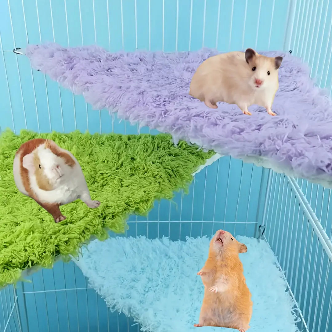 Cama Suspensa Triangular Pelúcia para Pássaros Pequenos | Caprioli Inter Brinquedos e Acessórios gaiola