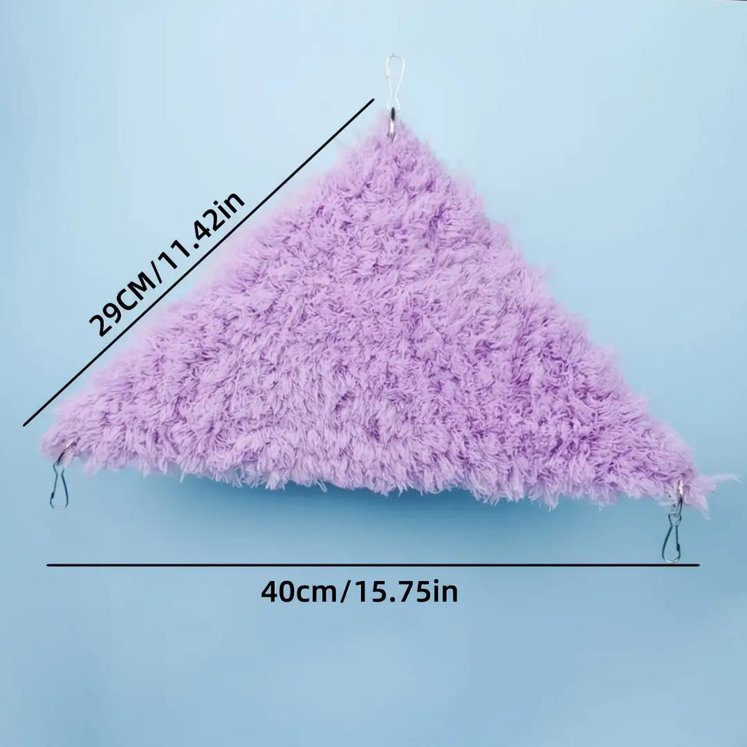 Cama Suspensa Triangular Pelúcia para Pássaros Pequenos | Caprioli Inter Brinquedos e Acessórios gaiola