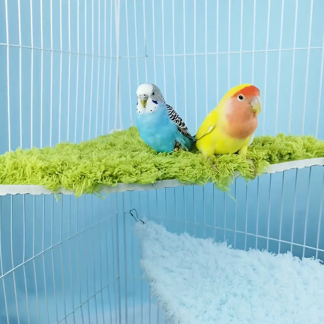 Cama Suspensa Triangular Pelúcia para Pássaros Pequenos | Caprioli Inter Brinquedos e Acessórios gaiola