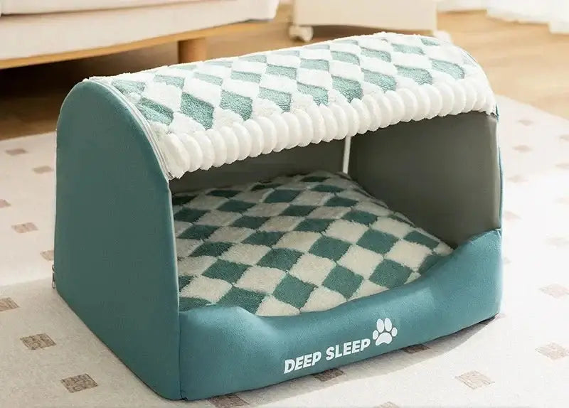 Cama Toquinha Pet com Almofada Removível e Fácil de Montar | Caprioli Inter Caminha casinha para Cachorro Verde / P