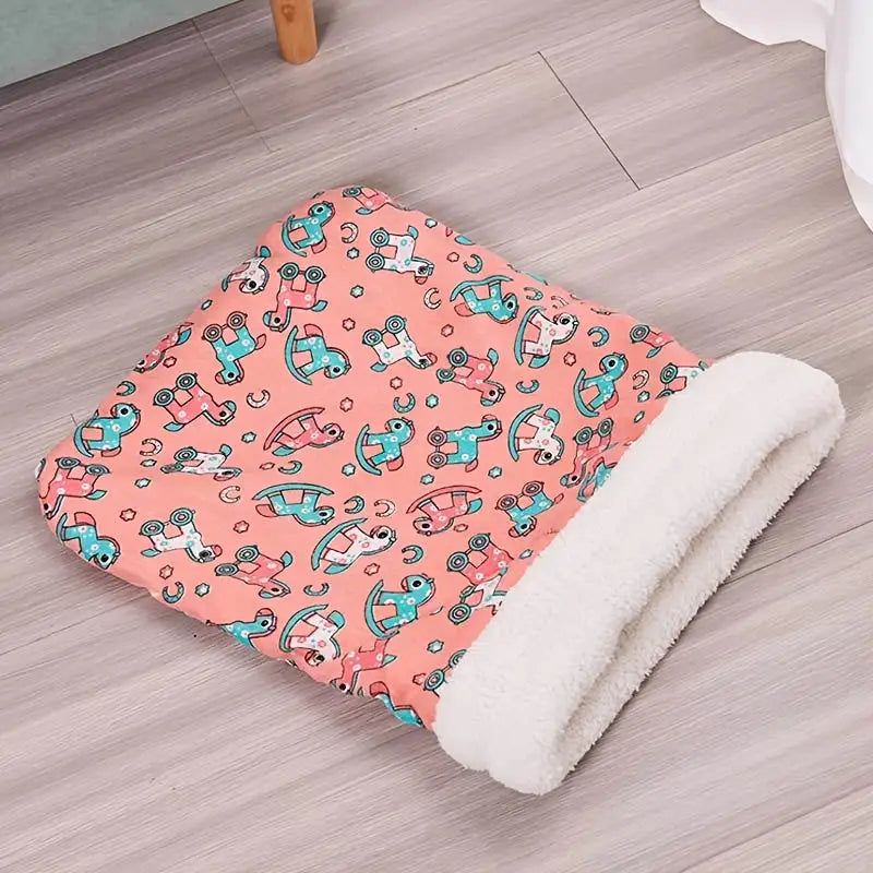 Caminha tipo Saco de dormir para Gatos | Caprioli Inter caminhas e casinhas gatos Cavalo Madeira Impresso / M
