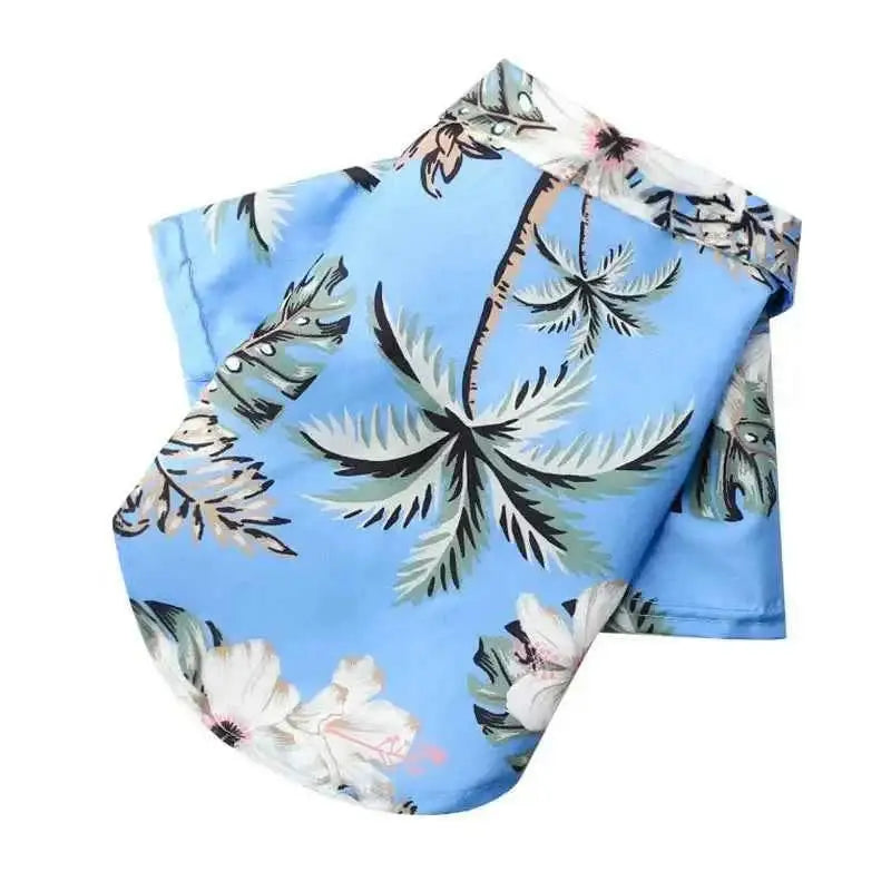 Camisa Havaiana para Cães Estilo e Conforto de Verão | Caprioli Shop Acessórios Pets Blue Coconut Tree / P