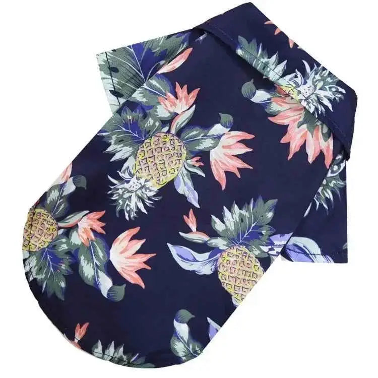 Camisa Havaiana para Cães Estilo e Conforto de Verão | Caprioli Shop Acessórios Pets Navy Blue Pineapple / P