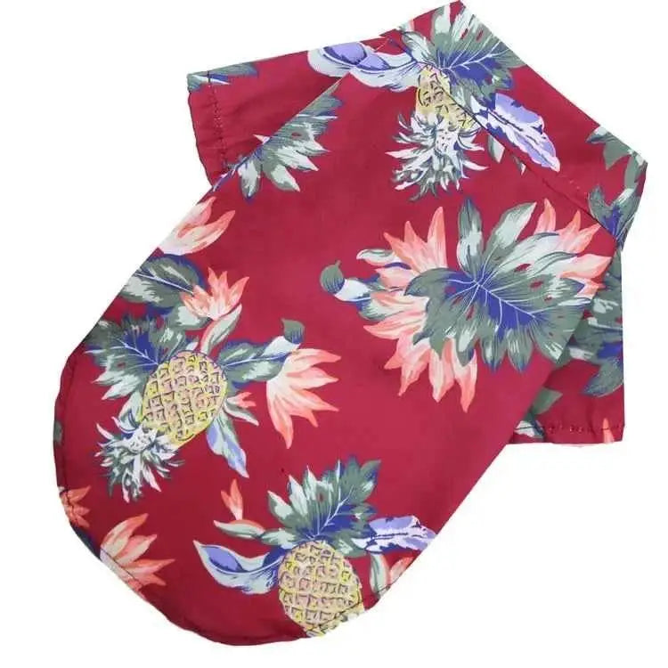 Camisa Havaiana para Cães Estilo e Conforto de Verão | Caprioli Shop Acessórios Pets Red Pineapple / P