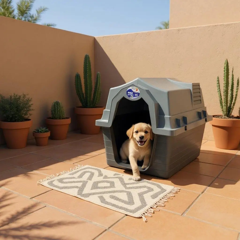 Casinha para Cães N4 Cinza com Proteção UV | Conforto e Segurança Caprioli Shop Casa cachorro