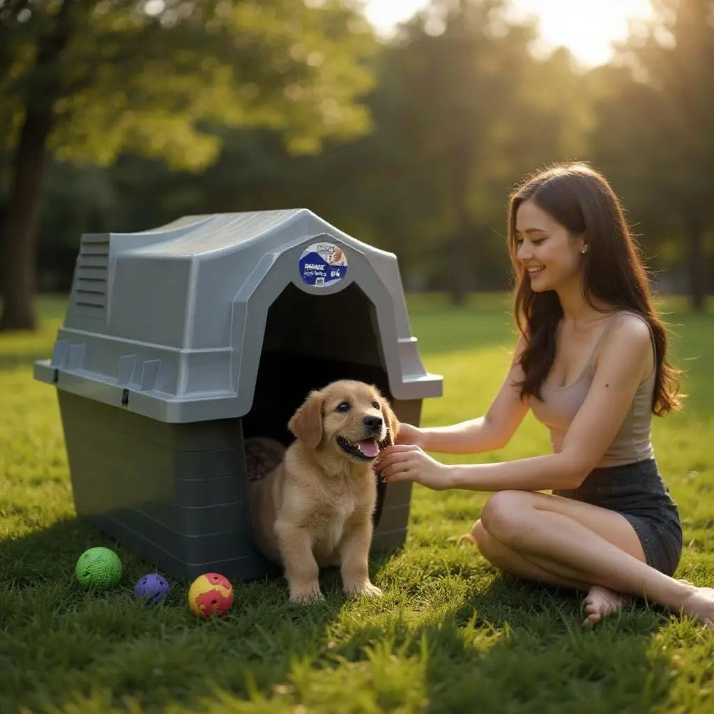 Casinha para Cães N4 Cinza com Proteção UV | Conforto e Segurança Caprioli Shop Casa cachorro