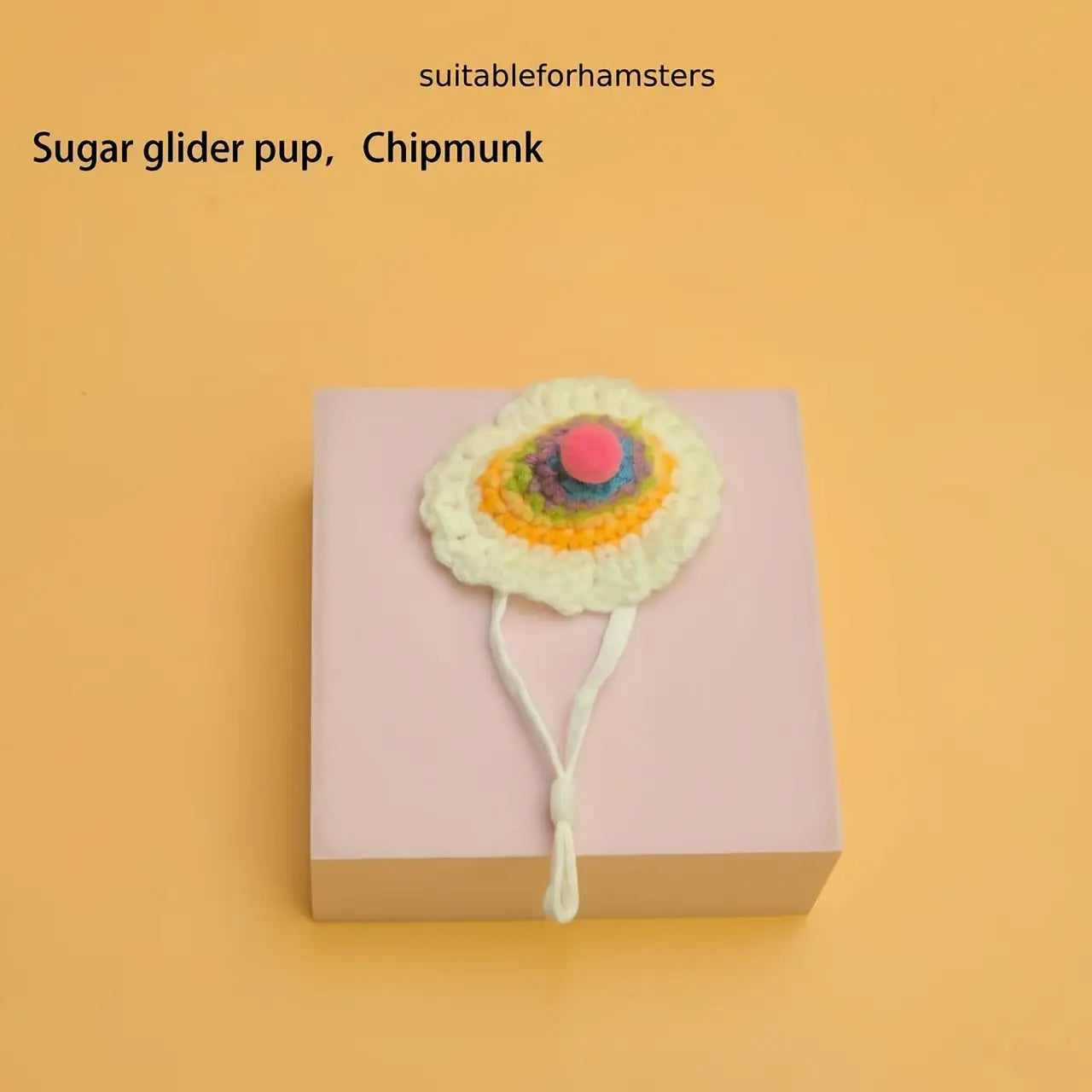 Chapéu de Tricô Mini para Hamster - Material Poliester | Caprili Inter - roupa e acessorio roedores - aniversário