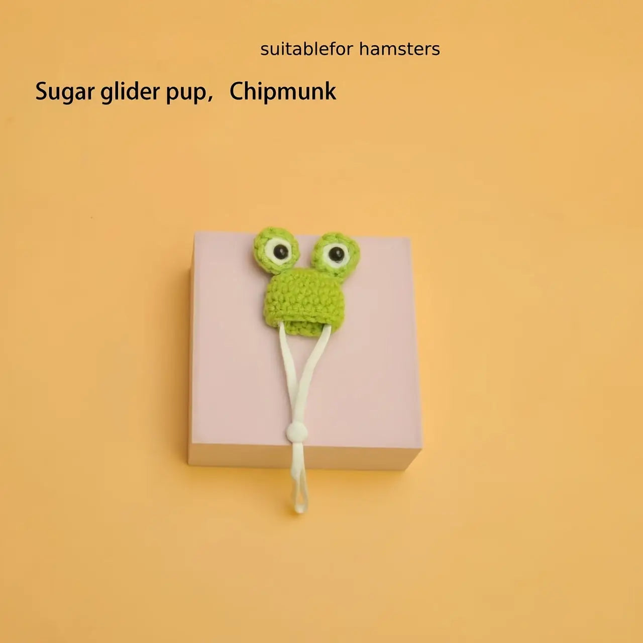 Chapéu de Tricô Mini para Hamster - Material Poliester | Caprili Inter - roupa e acessorio roedores - Sapo Verde