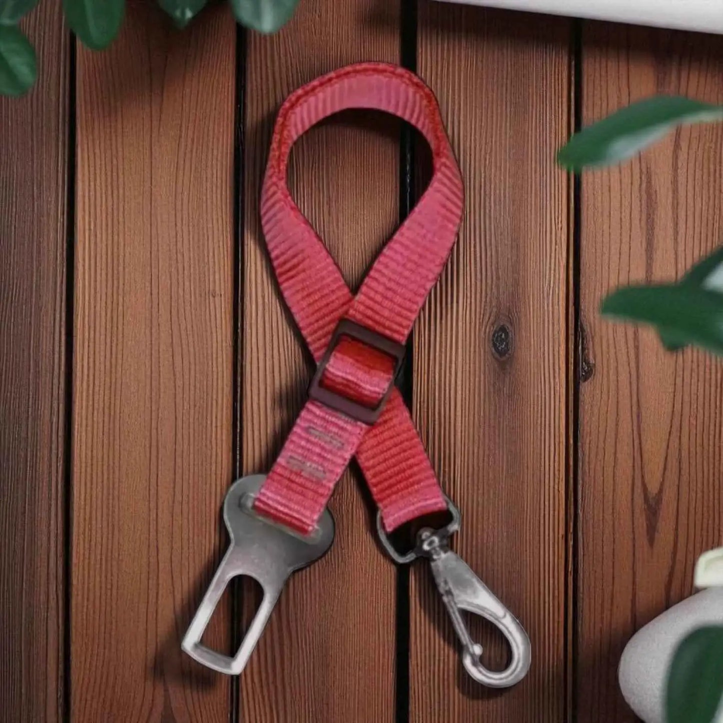 Cinto de Segurança Ajustável para Pets Viagens Seguras | Caprioli Shop VERMELHO