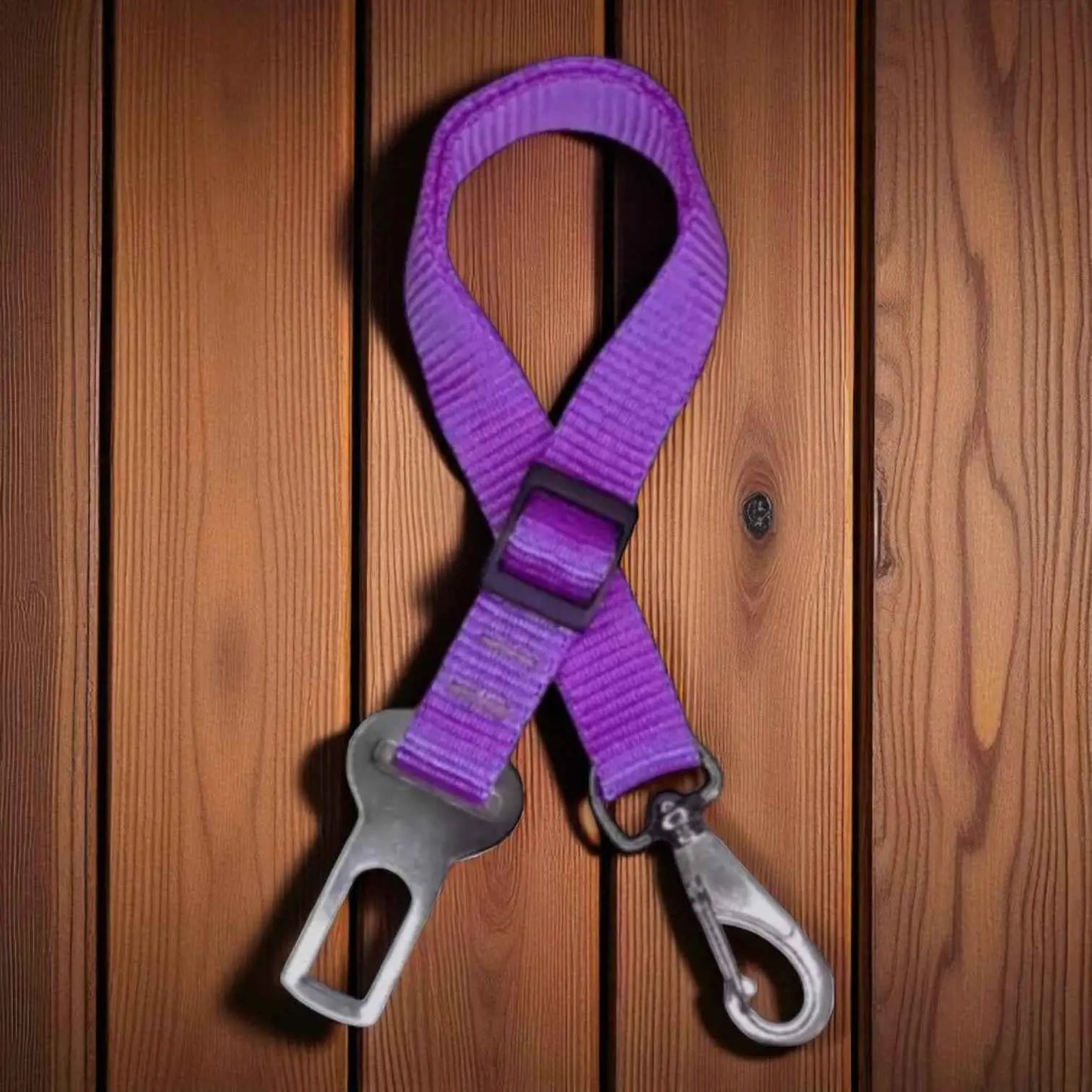 Cinto de Segurança Ajustável para Pets Viagens Seguras | Caprioli Shop ROXO