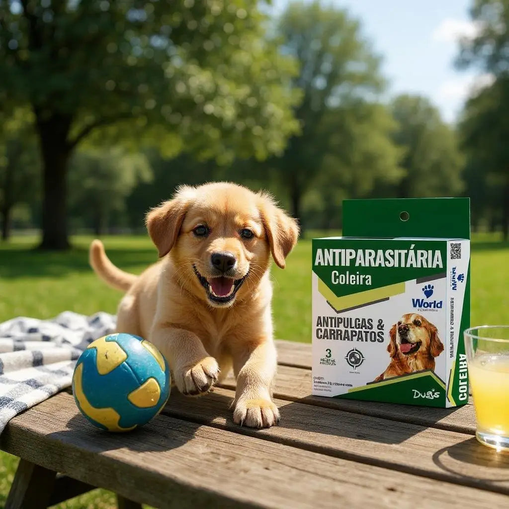 Coleira Antipulgas Ajustável para Cães Proteção Premium | Caprioli Shop antipulgas cachorro 1 Unidade