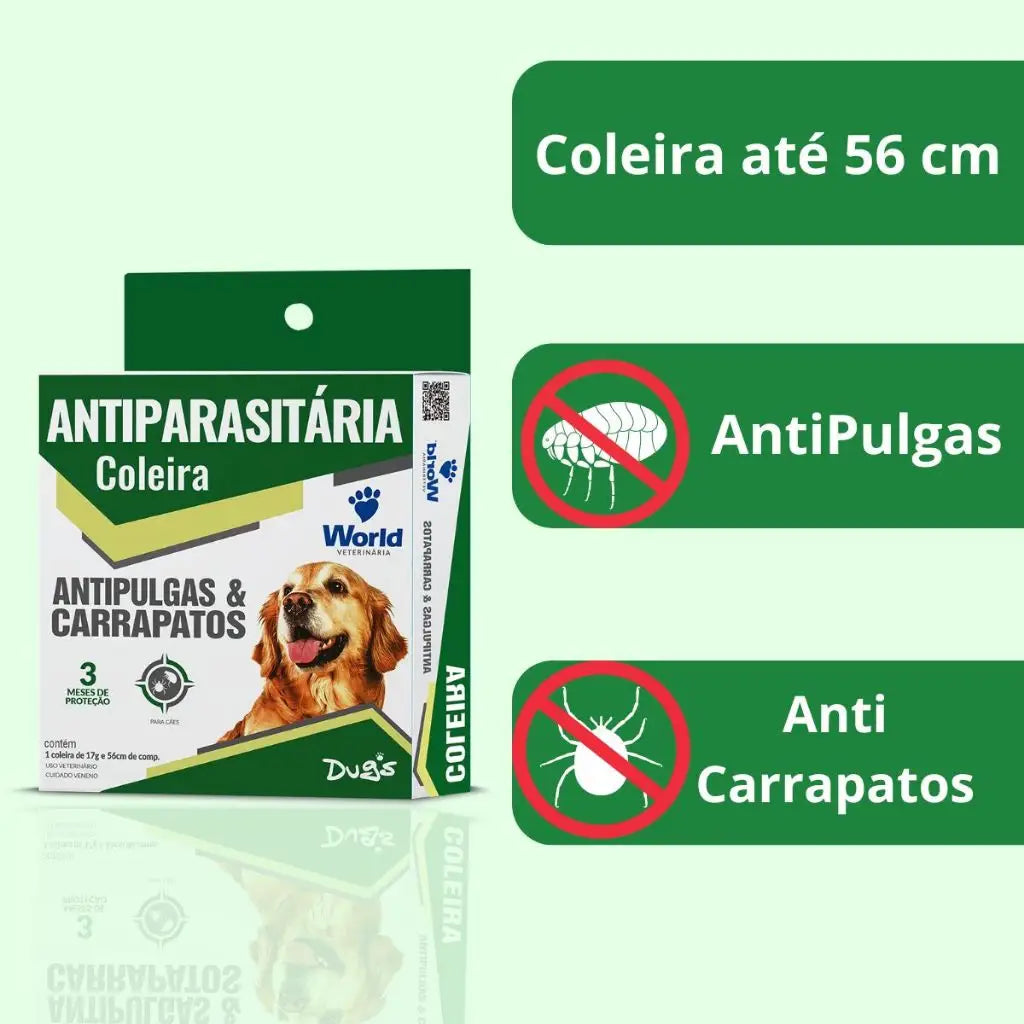 Coleira Antipulgas Ajustável para Cães Proteção Premium | Caprioli Shop antipulgas cachorro 1 Unidade