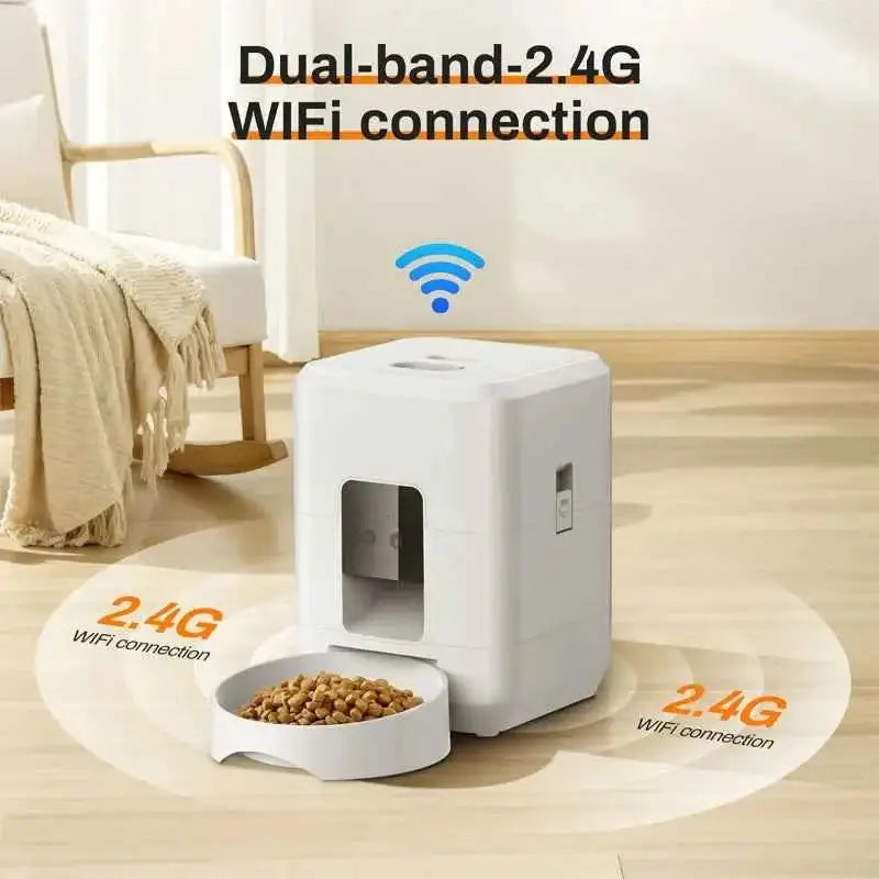 Comedouro Automático Inteligente 2L Wi Fi para Cães e Gatos com Controle Smart Life – Caprili Inter comedouro bebedouro