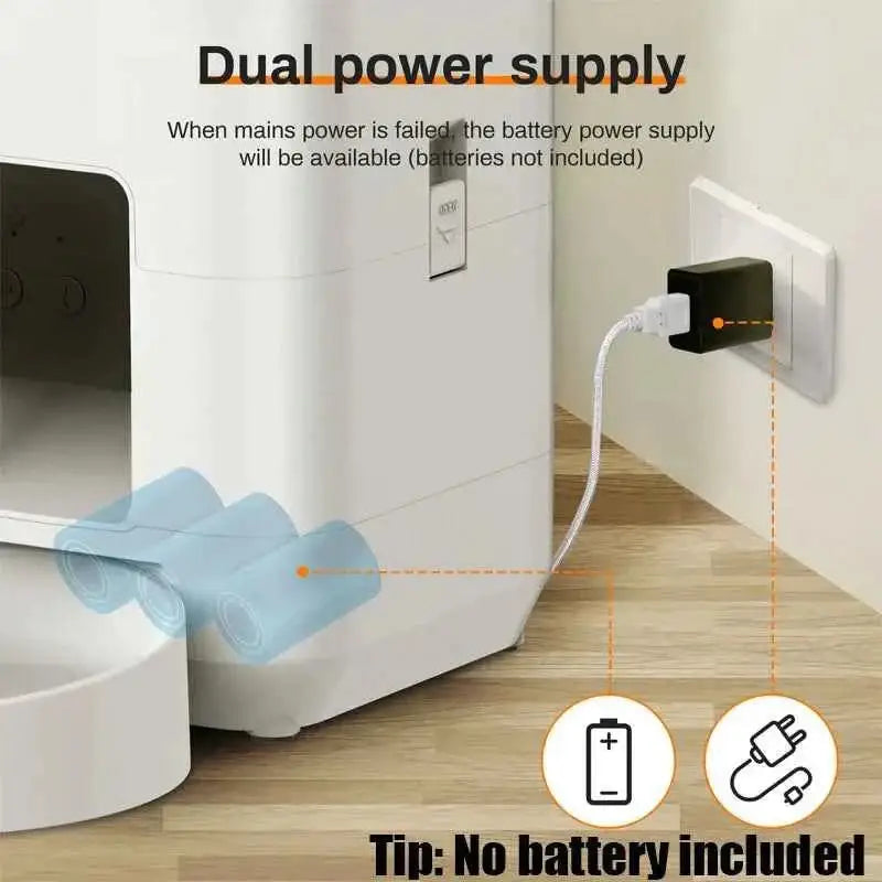 Comedouro Automático Inteligente 2L Wi Fi para Cães e Gatos com Controle Smart Life – Caprili Inter comedouro bebedouro