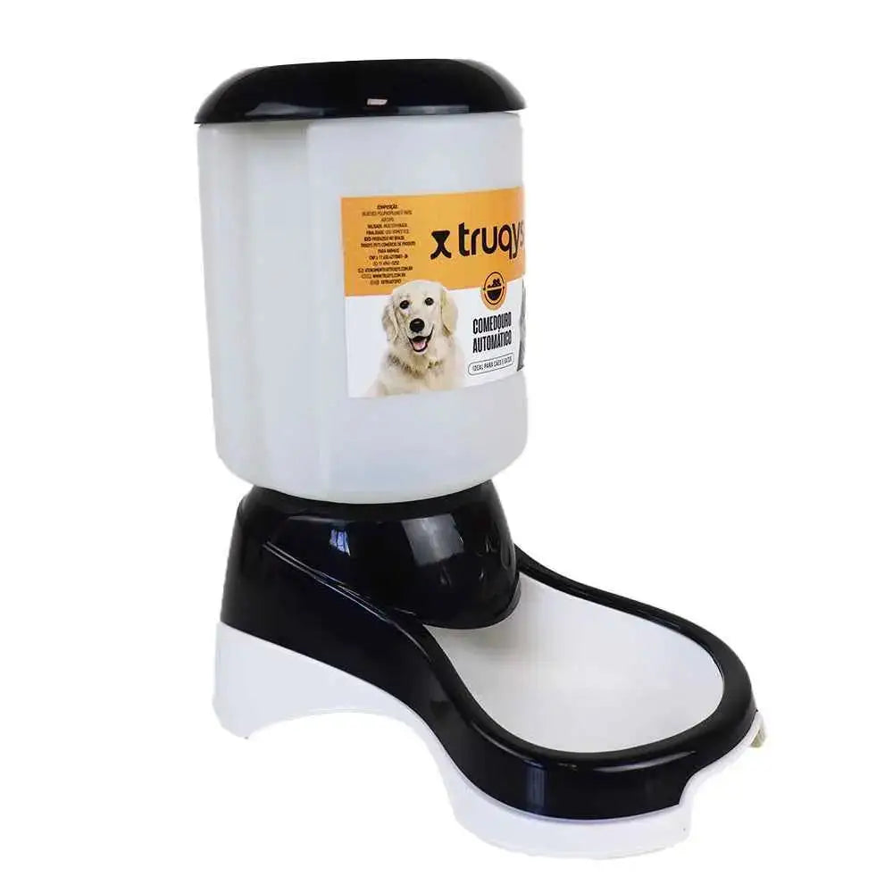Comedouro Automático Truqys Pets - Praticidade e Estilo | Caprioli Shop - Preto - Comedouro e Bebedouro