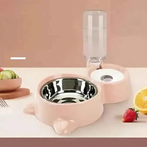 Comedouro com Bebedouro Automático 2 em 1 para Gatos | Caprioli Inter Rosa