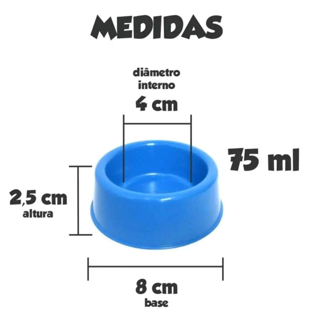 Comedouro Hamster Plástico Atóxico 75ml - Fácil Higiene + Durável | Caprioli Shop - Comedouro para roedores
