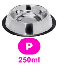 Comedouro Inox Antiderrapante para Pets - Elegância e Praticidade | Caprioli Shop - P - 250ml - comedouro e bebedouro