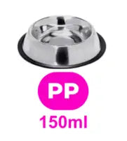 Comedouro Inox Antiderrapante para Pets - Elegância e Praticidade | Caprioli Shop - PP - 150ml - comedouro e bebedouro