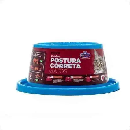 Comedouro Pet Ergonomico para Gatos - Postura Ideal | Caprioli Shop - Azul - COMEDOURO E BEBEDOURO