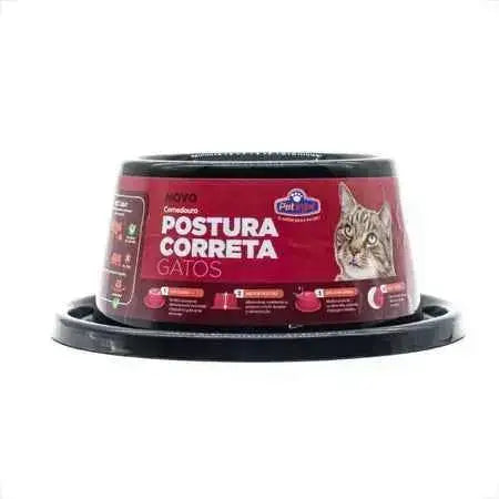 Comedouro Pet Ergonomico para Gatos - Postura Ideal | Caprioli Shop - Preto - COMEDOURO E BEBEDOURO