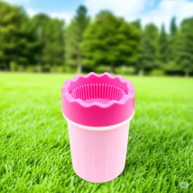 Copo Limpador de Patas para Cães Praticidade e Conforto | Caprioli Shop higiene limpeza cachorro Rose