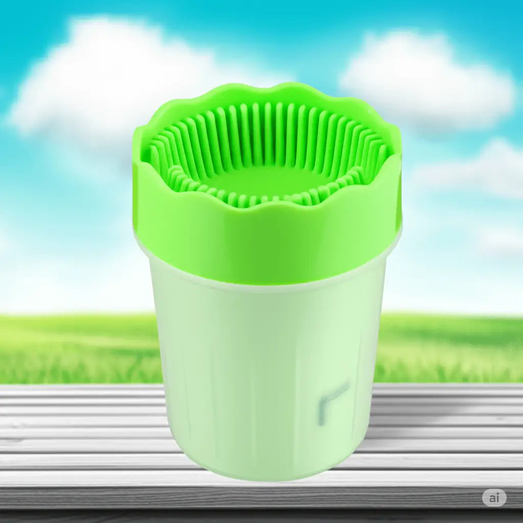 Copo Limpador de Patas para Cães Praticidade e Conforto | Caprioli Shop higiene limpeza cachorro Verde