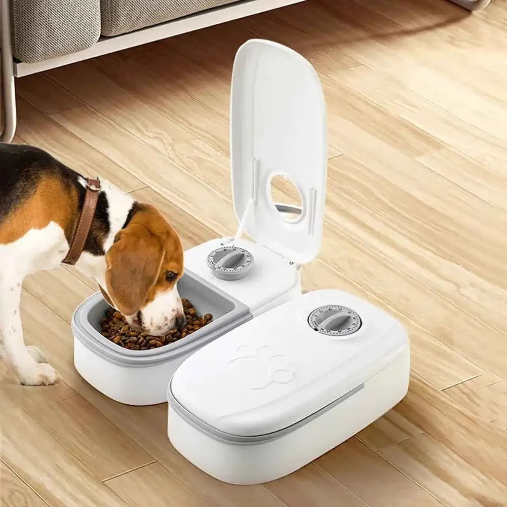 Dispensador Automático de Ração para Pets - Sofisticação e Praticidade | Caprioli Shop - comedouro e bebedouro