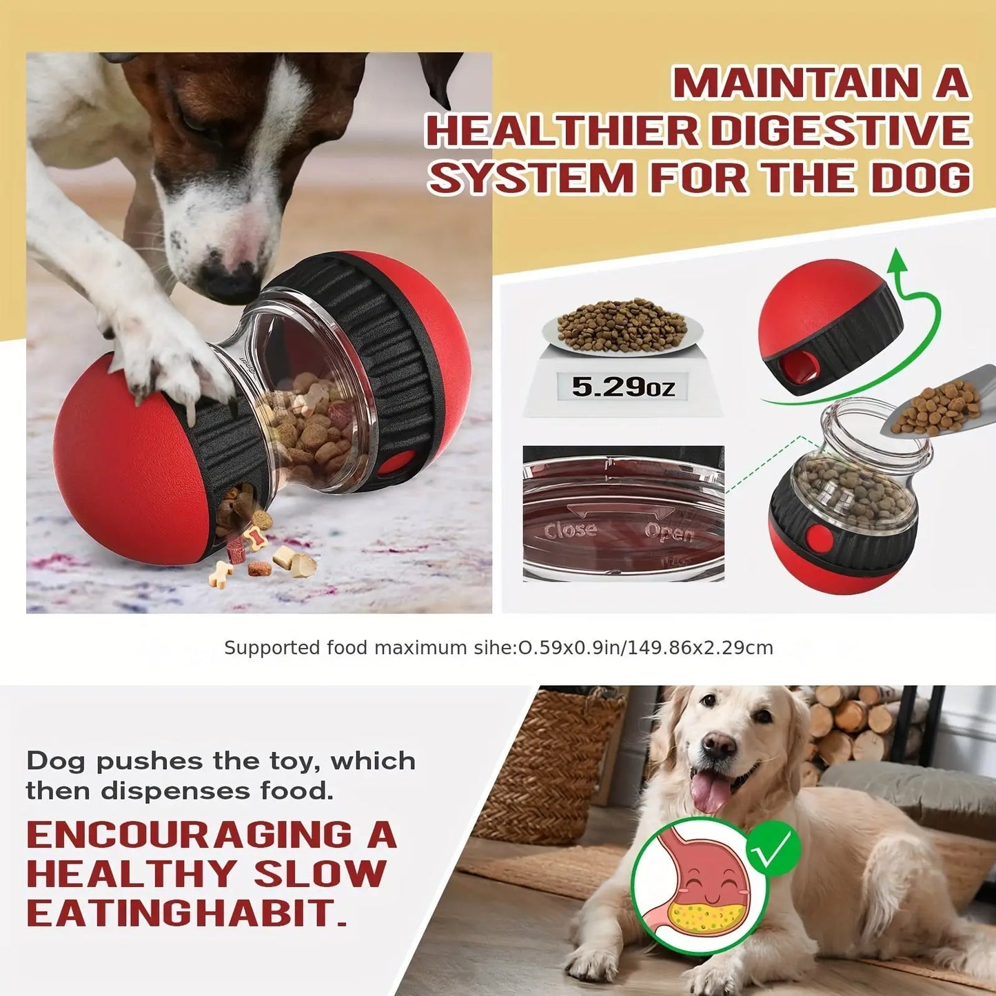 Dispensador de Petiscos Interativo para Cães Alimentador Lento| Caprioli Inter comedouro cachorro Verde