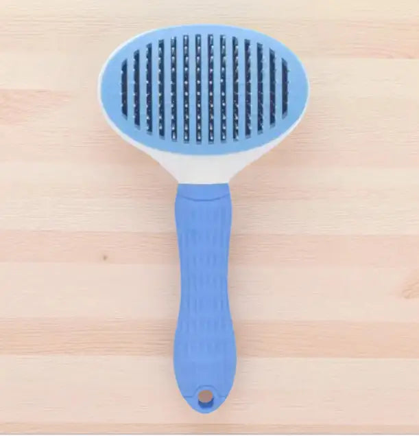 Escova Removedora de Pelos para Pets Conforto e Praticidade | Caprioli Shop Rasqueadeira cachorro AZUL