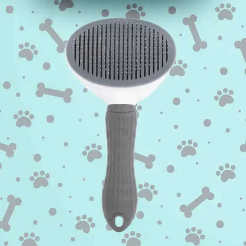 Escova Removedora de Pelos para Pets Conforto e Praticidade | Caprioli Shop Rasqueadeira cachorro CINZA