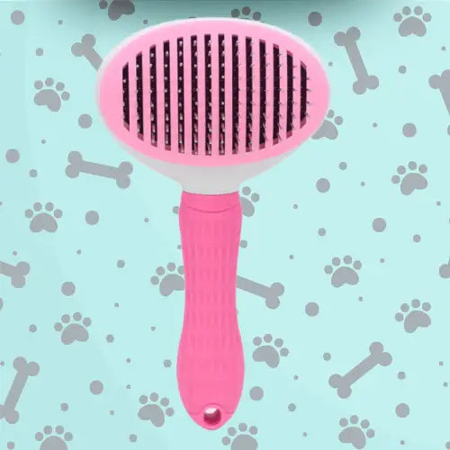 Escova Removedora de Pelos para Pets Conforto e Praticidade | Caprioli Shop Rasqueadeira cachorro ROSA