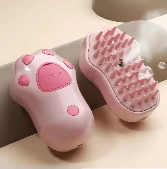 Escova a Vapor 3x1 para Pets Conforto e Estilo | Caprioli Shop Rasqueadeira cachorro Rosa