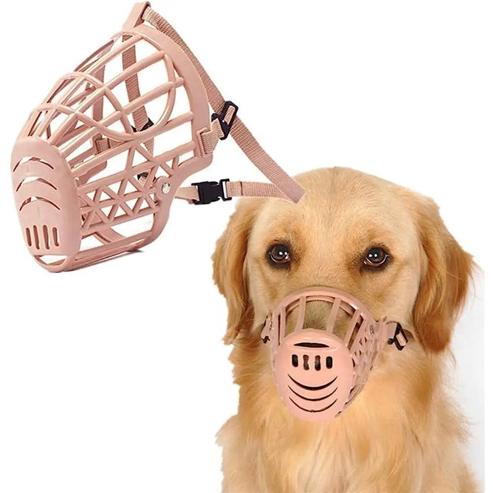 Focinheira Ajustável para Cães Segurança e Conforto | Caprioli Shop Acessórios Pets Bege / P (Nº 4)
