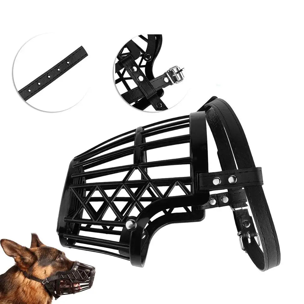 Focinheira Ajustável para Cães Segurança e Conforto | Caprioli Shop Acessórios Pets Preto / P (Nº 4)