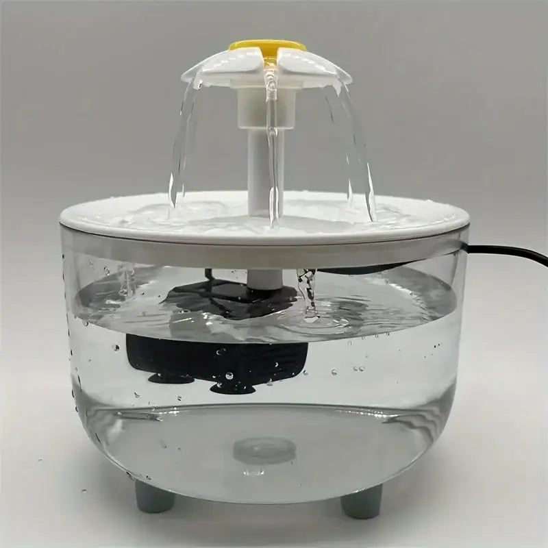 Fonte de Água Elétrica para Gatos Estimula Hidratação Silenciosa + Filtro | Caprioli Inter Bebedouro Transparente
