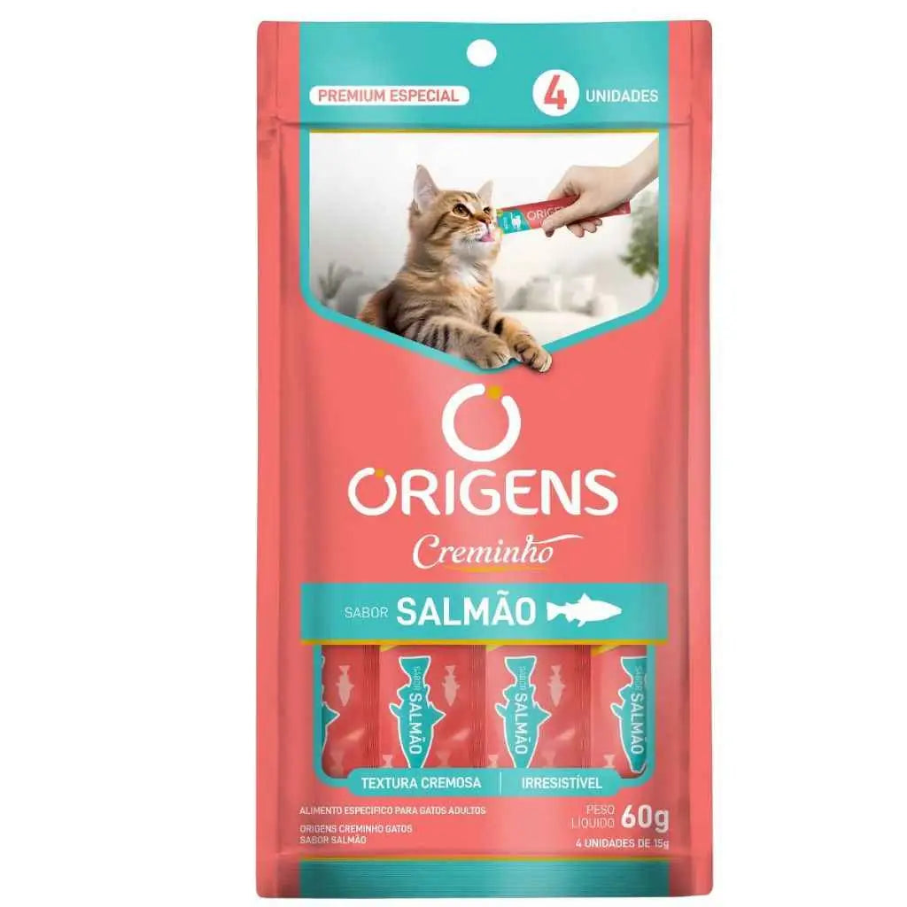 Kit 2 Petiscos Cremosos Salmão para Gatos Sabor Irresistível | Caprioli Shop petisco gatos
