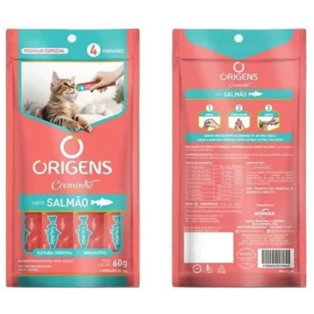 Kit 2 Petiscos Cremosos Salmão para Gatos Sabor Irresistível | Caprioli Shop petisco gatos