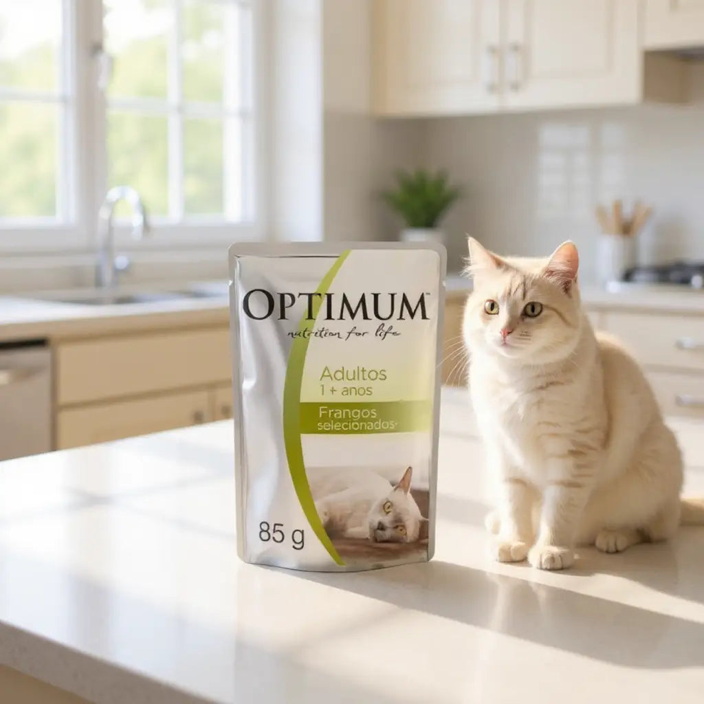 Kit 20 Sachês 40 g Optimum Gato - Saúde Urinária | Caprili Shop - petiscos para gatos