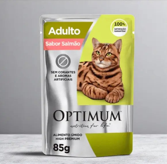 Kit 20 Sachês 40 g Optimum Gato - Saúde Urinária | Caprili Shop - petiscos para gatos - salmão