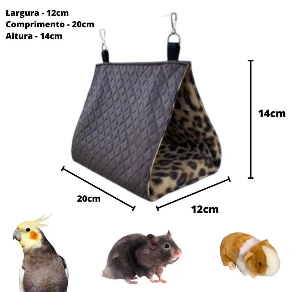 Kit Toquinha Suspensa Premium para Roedores e Pássaros – Conforto Quentinho + Instalação Fácil | Caprioli Shop - 1